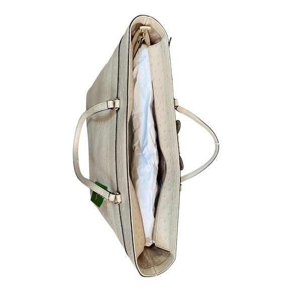 Brand New Luxurious Beige Leather Large Designer Tote Bag by Kate Spade - Picture 11 of 11